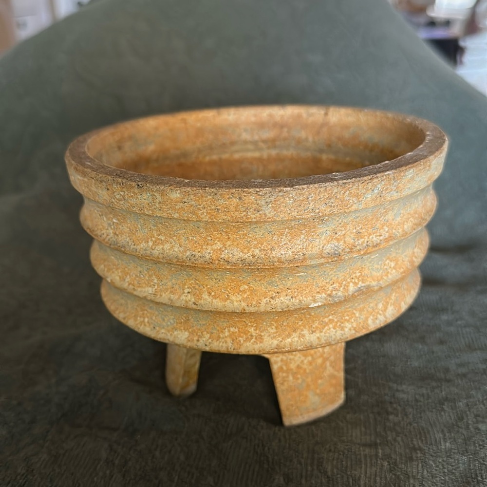 Japan pottery tripod vase planter